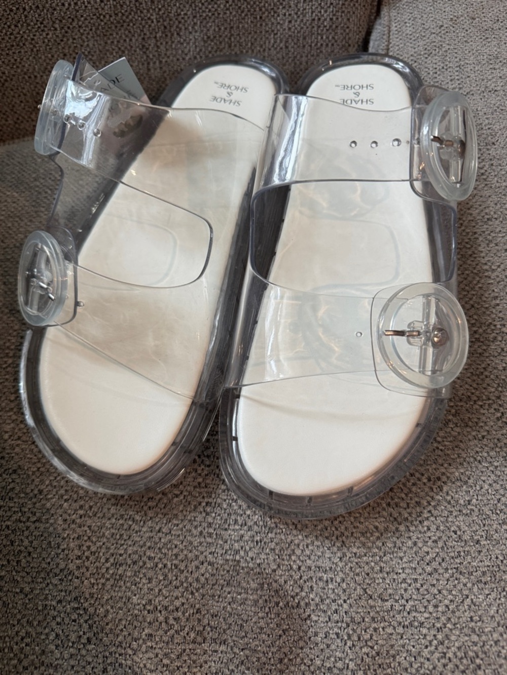 Shade & Shore Clear Double-Buckle Sandals - Picture 7 of 7